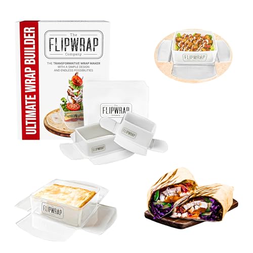 The Flipwrap Company The Flipwrap - Burrito Maker and Wrap Maker Kit, Dual Size Tortilla Folder for 10 & 7 Inch Wraps with Tamper Cutter and Storage Box - Image 3