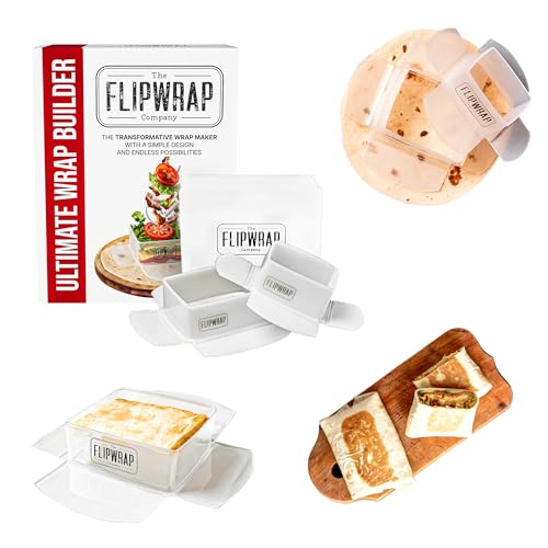The Flipwrap Company The Flipwrap - Burrito Maker and Wrap Maker Kit, Dual Size Tortilla Folder for 10 & 7 Inch Wraps with Tamper Cutter and Storage Box - Image 4