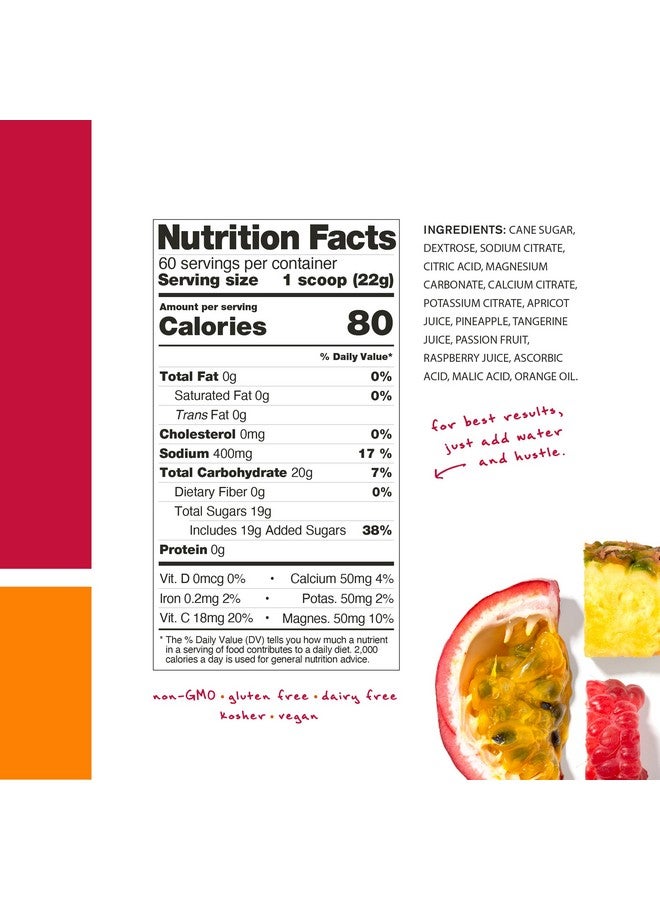 سكراتش لابز مسحوق ترطيب سكراتش لابس | مزيج مشروب رياضي | مسحوق إلكتروليتات للتمرين والتحمل والأداء | عصير فواكه | 60 حصة | غير معدل وراثيًا، نباتي، كوشير - Image 4