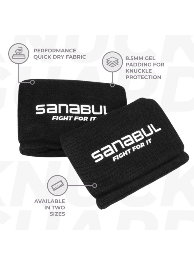 سنابول واقيات المفاصل الهلامية الأساسية من سانابول لقفازات الملاكمة ولفائف اليد (زوج)، أسود/أبيض - Image 5