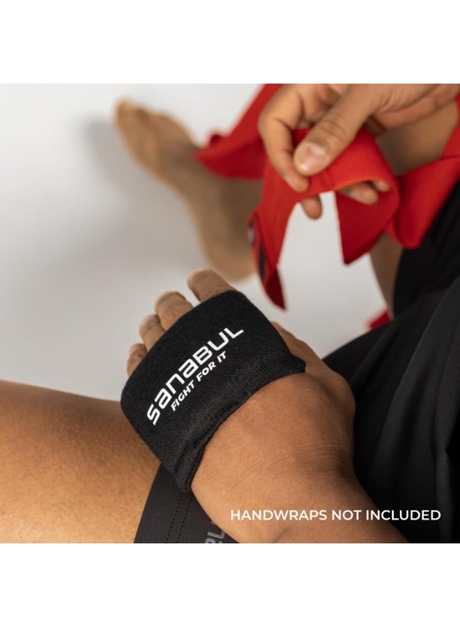 سنابول واقيات المفاصل الهلامية الأساسية من سانابول لقفازات الملاكمة ولفائف اليد (زوج)، أسود/أبيض - Image 3