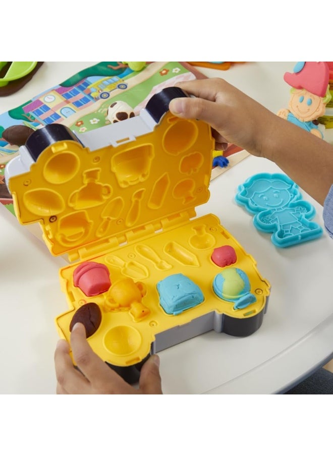 Play-Doh Play-Doh School Day Adventures Playset with Playmat, 15 Tools, 9 Colors, Preschool Toys for 3 Year Olds & Up  - Image 4