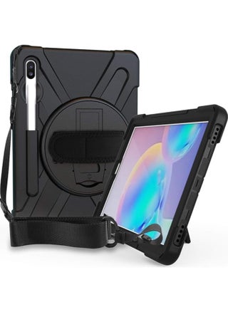Galaxy Tab S6 10.5” 2019 Case with S Pen Holder (Model SM-T860/T865/T867), Rugged Heavy Duty Shockproof Case with Hand Strap Rotating Kickstand Protective Cover Case –Black - pzsku/Z9D77B3169E58964C3A15Z/45/_/1734502317/6be24686-15d4-4d49-bf95-8be2c2899f5c