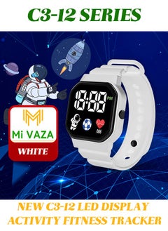 Mi VAZA NEW C3-12 LED DISPLAY ACTIVITY FITNESS TRACKER-DIGITAL ELECTRONIC-3 ATM WATER RESISTANT WATCH-OUTDOOR WATERPROOF WATCH FOR KIDS  - Image 1
