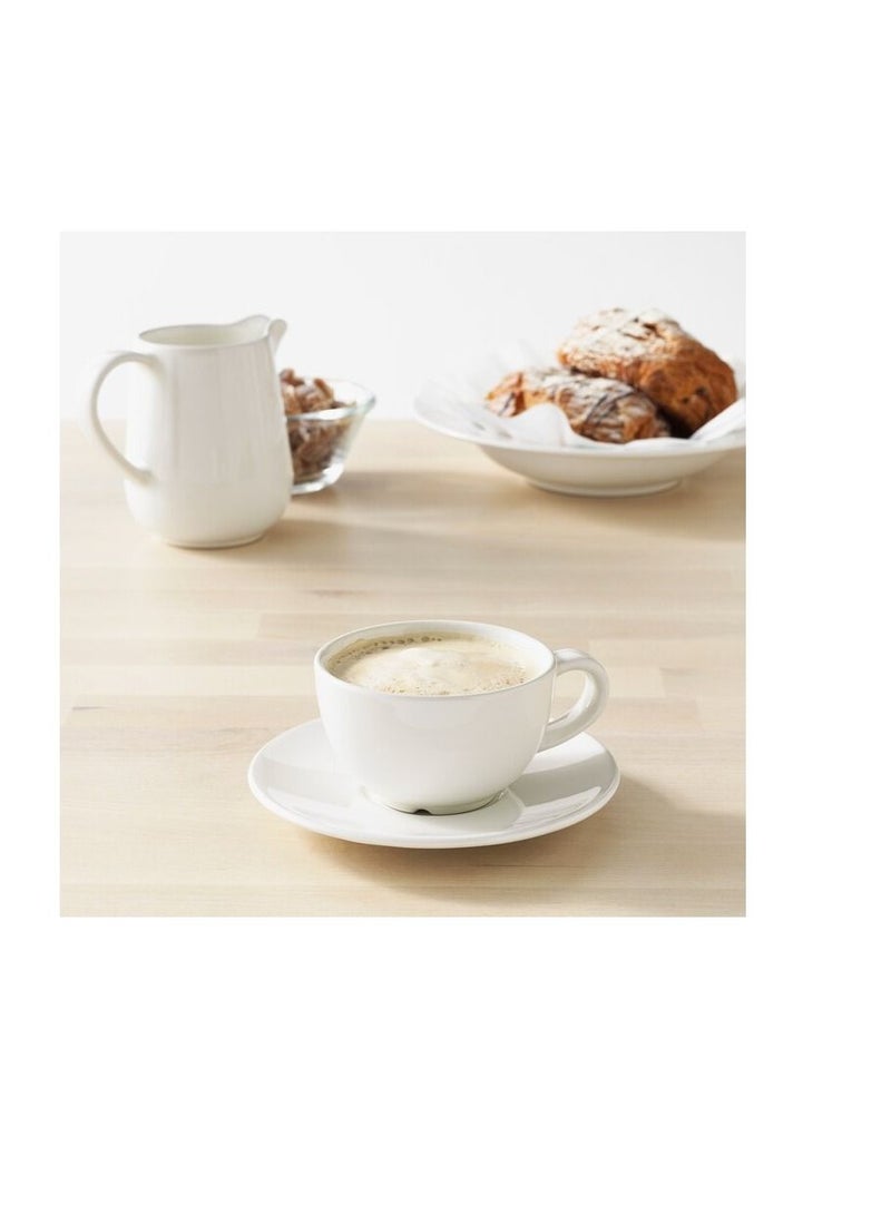 Coffee cup and saucer, off-white14 cl - Image 2