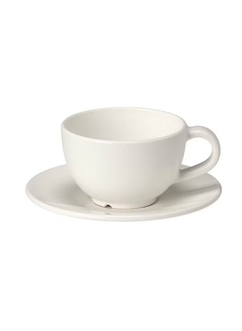 Coffee cup and saucer, off-white14 cl - Image 1