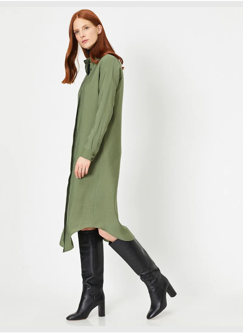 كوتون Button Detailed Tunic