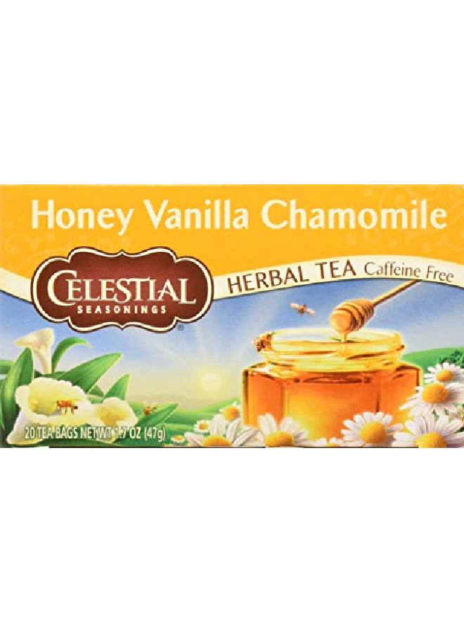 CELESTIAL SEASONINGS Herb Tea Honey Vanilla Chamomile 20 Tea Bags - Image 2