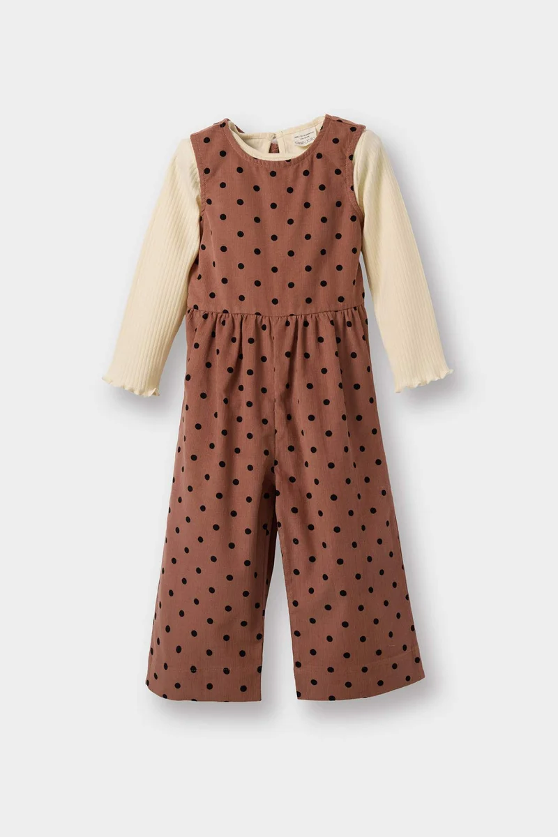 ديفاكتو Baby Girl Plaid Velvet 2 Piece Set
