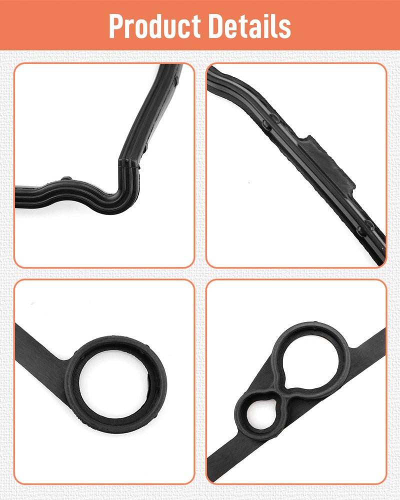 Quaneguzy Engine Valve Cover Gasket Kit Fit for Infiniti G37 Q40 Q50 Q60 QX50 QX70 M37 2008-2020 Replace #13270-EY01A 13270-EY01B 13271-EY00A Valve Cover Gasket Set - Image 3