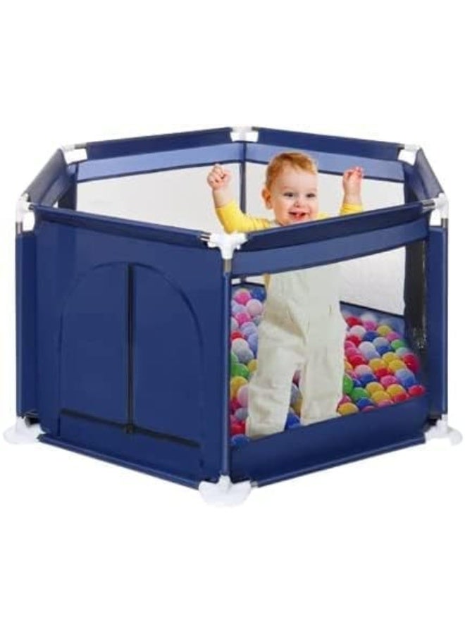 Foldable Baby Kids Playpen Activity Center Room Fitted Floor Baby Kids Safety Protection Care Playpen Tent Crawling Game Folding Fence Toys  - Image 1