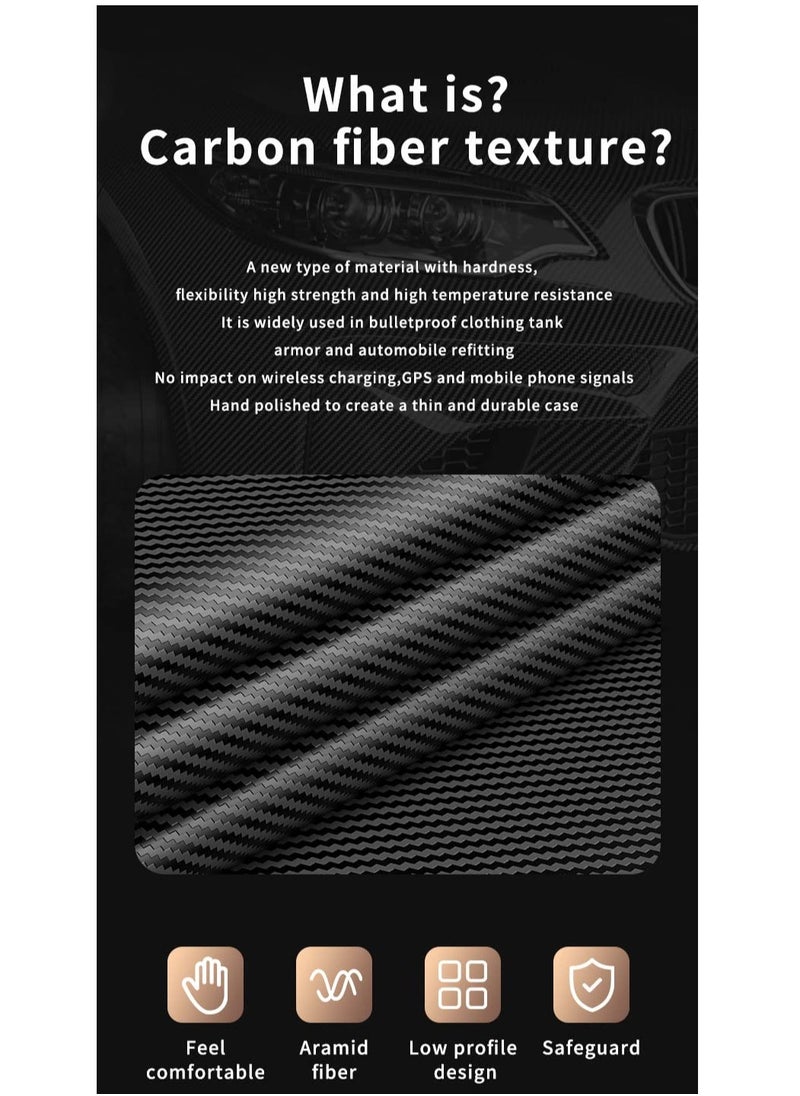 Aookay - Case for Samsung Galaxy Z Flip 3 Case Compatible with Magsafe Charger, Carbon Fiber Pattern Slim Shockproof Anti-Drop Case for Z Flip 3 ,No Front Screen Protector (Black) - Image 1