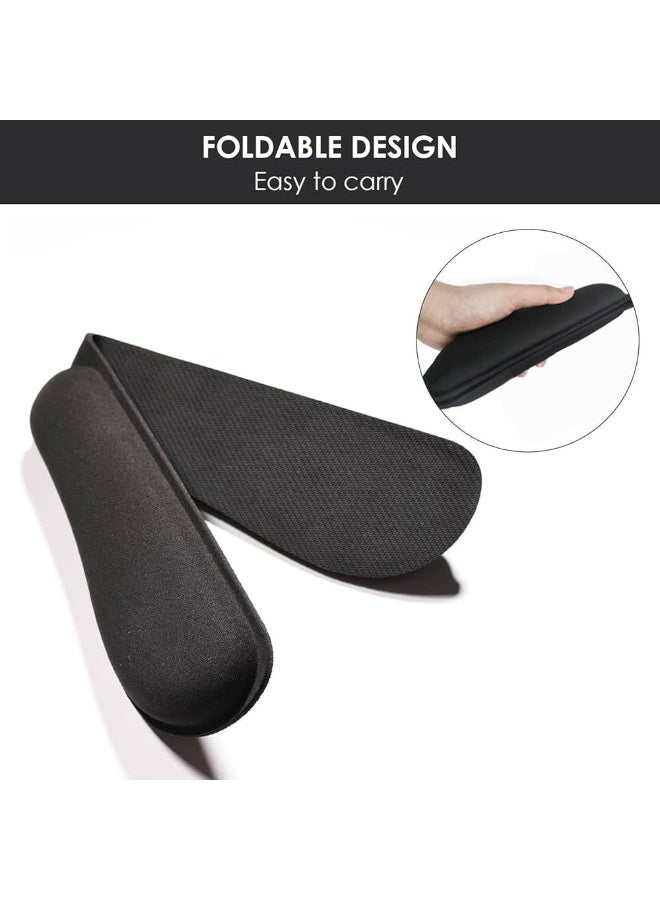 Keyboard Wrist Rest medical Pad for Easy Typing Pain Relief Keyboard Wrist Rest Memory Foam Wrist Rest for Office/Gaming/Computer/Laptop/Mouse Wrist Rest Pad Support Gaming (Black), - Image 2