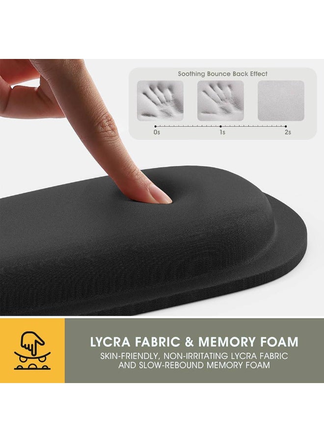 Keyboard Wrist Rest medical Pad for Easy Typing Pain Relief Keyboard Wrist Rest Memory Foam Wrist Rest for Office/Gaming/Computer/Laptop/Mouse Wrist Rest Pad Support Gaming (Black), - Image 4