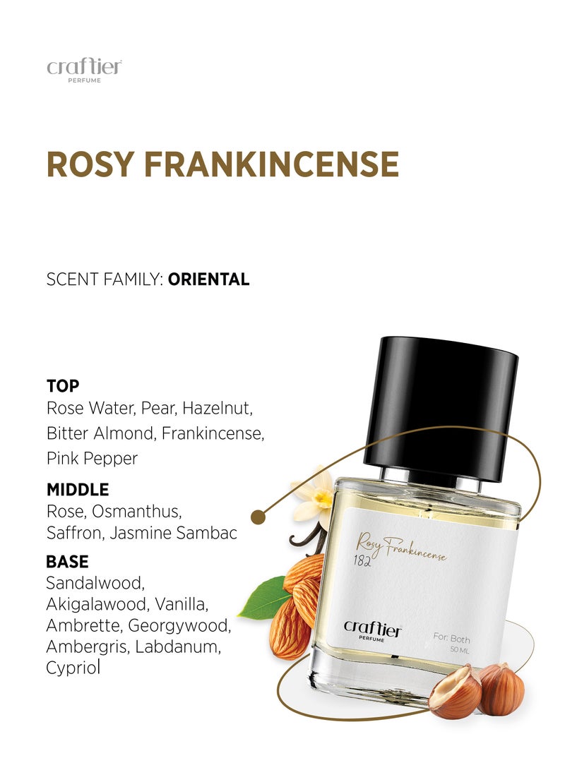 Craftier Perfume ROSY FRANKINCENSE - Inspired of-GUIDANCE 46, Eau De Parfum for Men & Women - 50ml, Long Lasting Oriental Fragrance Upto 48 Hrs, Travel Size Unisex Perfume - Image 3