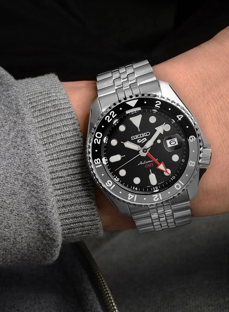 Seiko 5 Sports SSK GMT Black Dial Automatic Men's Watch SSK001K1 - Image 2
