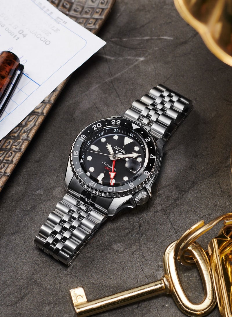 Seiko 5 Sports SSK GMT Black Dial Automatic Men's Watch SSK001K1 - Image 4