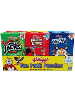 Spin Master Games Kellogg Fun Pack Puzzles 6 Square Cereal Boxes Bundle Gift Set Of Froot Loops Frosted Flakes & More Kids And Adults Aged 4 And Up  - Image 3