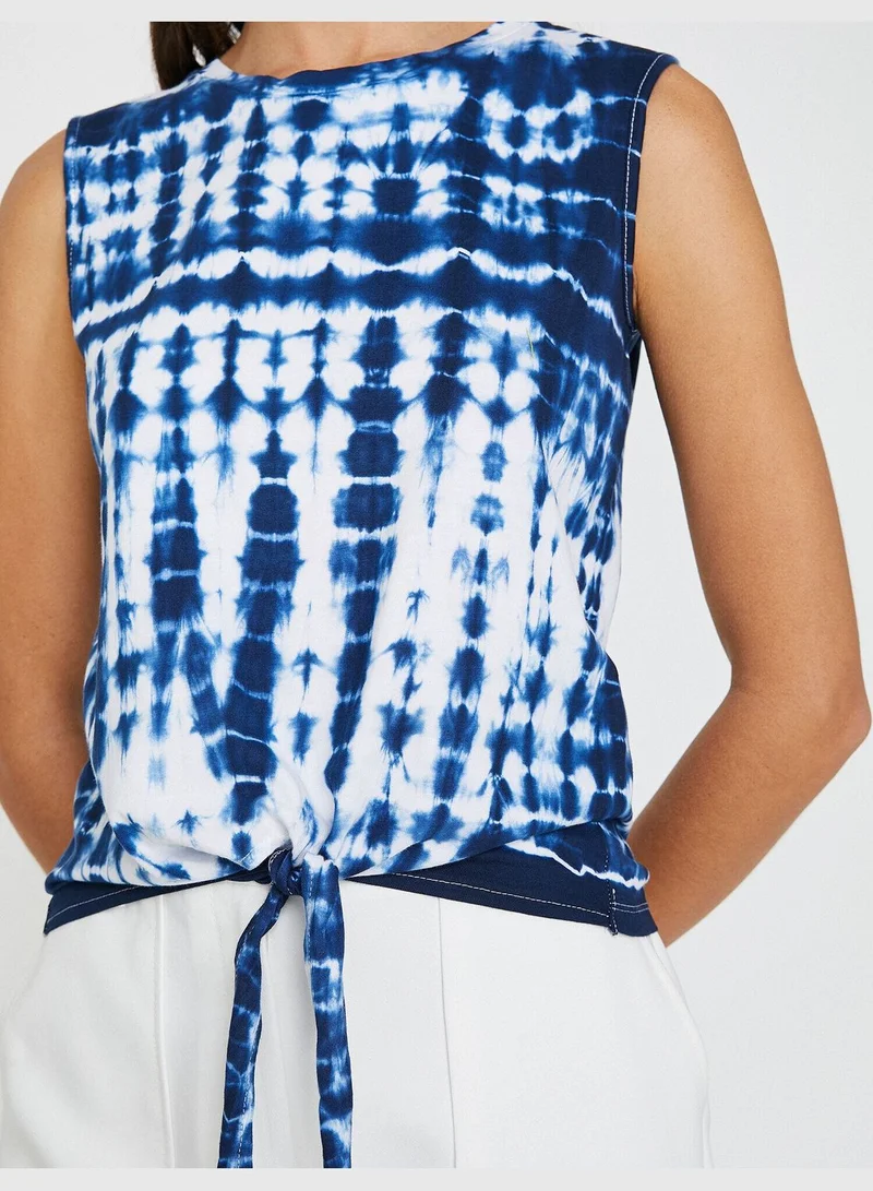 كوتون Batik Patterned Tank Top