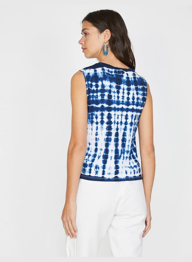 كوتون Batik Patterned Tank Top