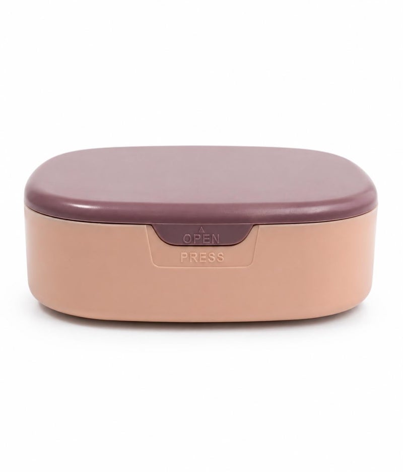 USHOP | Makeup Organizer & Accessories with Mirror & Lid, Multi-Compartment Storage Box for Jewelry, Toiletries, Travel & Daily Use, Pink - Image 2