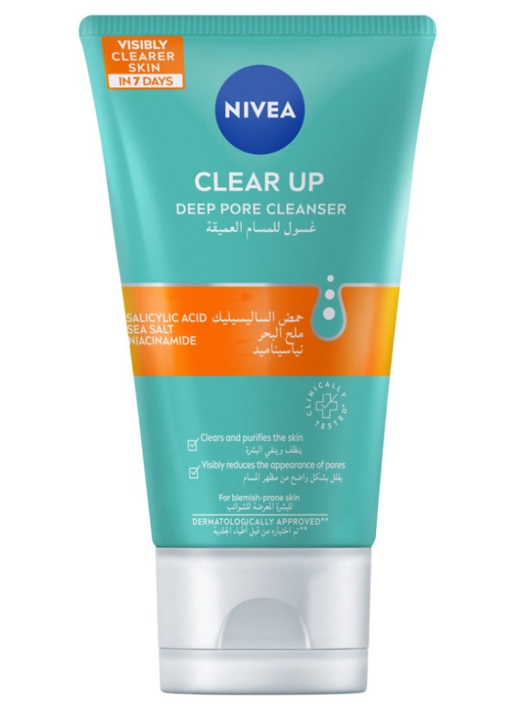 Nivea Clear Up Deep Pore Cleanser 150 ml - Image 1