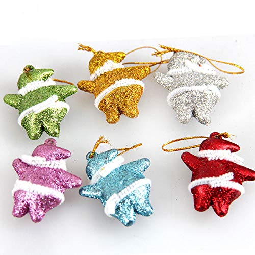 Evisha 4 feet Long Artificial XMass Christmas Tree and 12 Drum 12 Gift 12 Candy 6 Santa 4 Stars Total 44 pcs Hangings Ornaments - Image 2