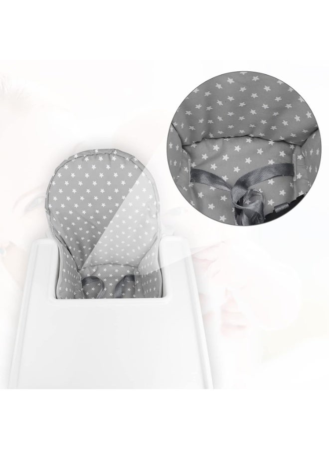 Twoworld High Chair Cushion for IKEA Antilop Highchair, Baby High Chair Seat Cover Liner Mat Pad Cushion for IKEA Antilop High Chair (Fashion Gray) - Image 5