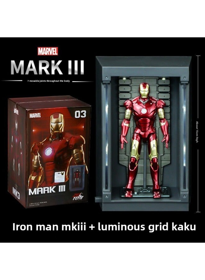 Medium-moving Genuine 4-inch Iron Man Tide Play Hand-made Joint Movable Mini Model Boys Toys-Color:MK3-[Gnaku]] - Image 1