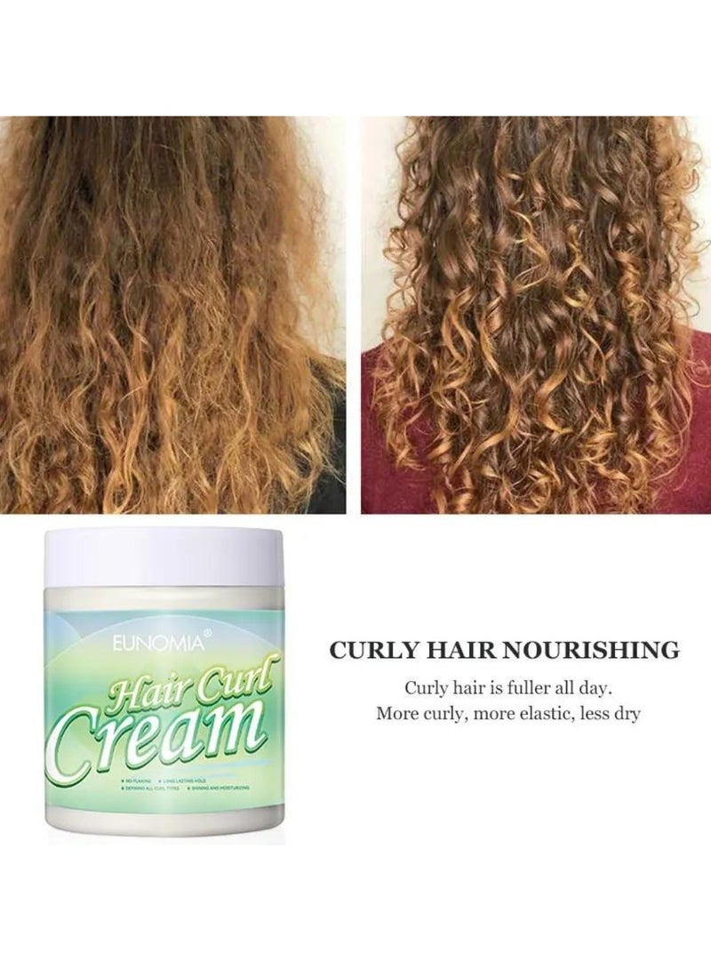 EUNOMIA 250g Hair Curl Cream Curly Hair Nourishing Cream No Flaking Long Lasting Hold Defining All Curl Shining and Moisturizing Curly Hair Cream Curly Hair Styling Cream Less Dry More Curly Hair Cream - Image 3