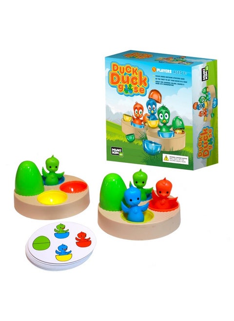 Duck Duck Goose - Color Sorting & Shape Stacking Board Game Challenge. Educational & Fine Motor Skills Learning Fun For Ages 3+, Toddlers & Preschoolers! No Batteries Required