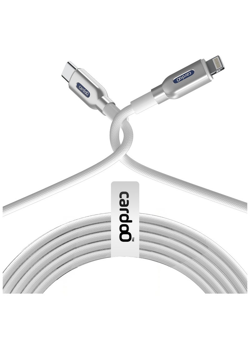 cardoo كابل USB C إلى Lightning 1.2م أبيض - Image 1