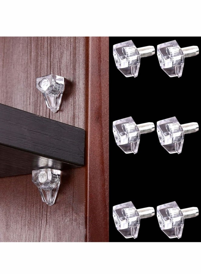 Plastic Shelf Pins, 100 Pieces 5mm Clear Shelf Pegs for Shelves, Cabinet Support Replacement Pegs for Kitchen Furniture Book Shelves - Image 4