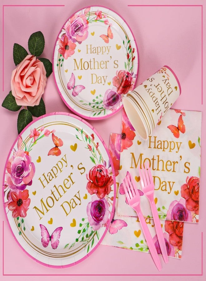 Atonofun Happy Mother's Day Party Decorations, Mother's Day Party Supplies, Mothers Day Plates and Napkins, Cups and Knives for Mothers Best Mom Ever Themed Parties Serves 24 - Image 3