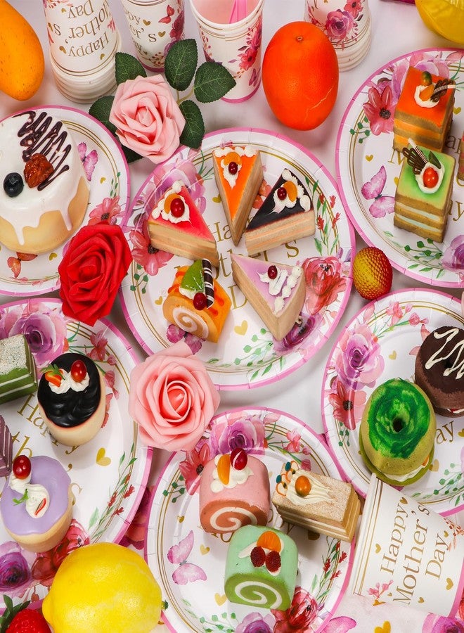 Atonofun Happy Mother's Day Party Decorations, Mother's Day Party Supplies, Mothers Day Plates and Napkins, Cups and Knives for Mothers Best Mom Ever Themed Parties Serves 24 - Image 4