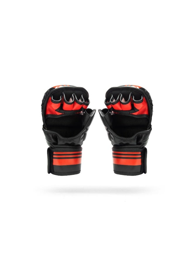 Sanabul Core 7oz MMA Gloves for Men & Women, Hybrid MMA Martial Arts, Sparring Grappling Training, Padded Kick Boxing Gloves, Black/Red - Image 3