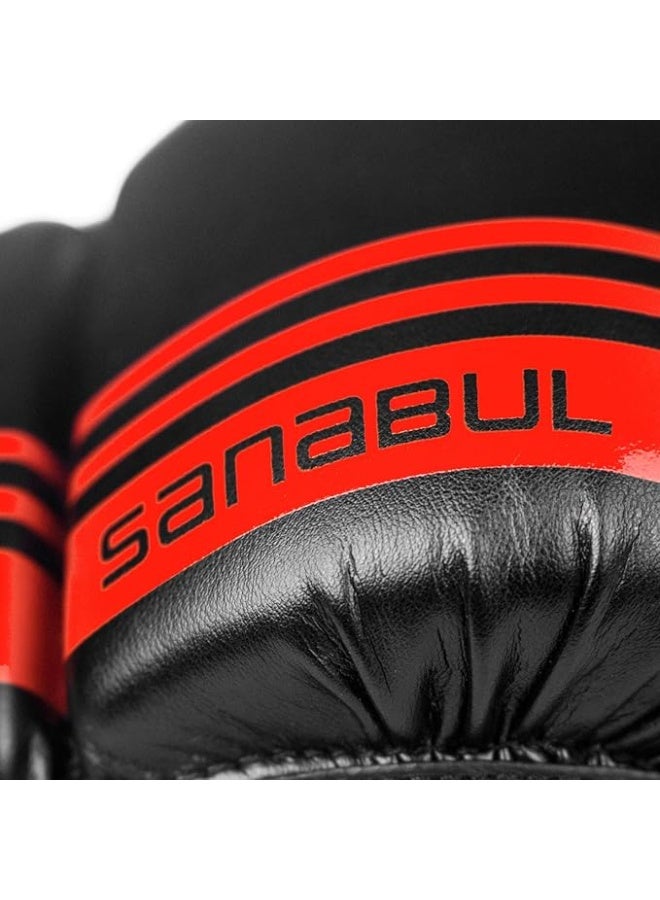 سنابول قفازات سانابول كور MMA للرجال والنساء، ٧ أونصة، فنون قتالية مختلطة MMA، تدريب على السجال والمصارعة، قفازات كيك بوكسينغ مبطنة، أسود/أحمر - Image 5
