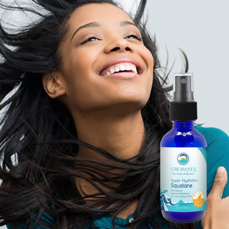 STREAM 2 SEA Squalane Olive Based, Reef Safe Certified Shark Free Plant Based Vitamin E Infused Face Moisturizer and Boosts Collagen Production, Biodegradable Skin and Hair Care, 2 Fl Oz - Image 3