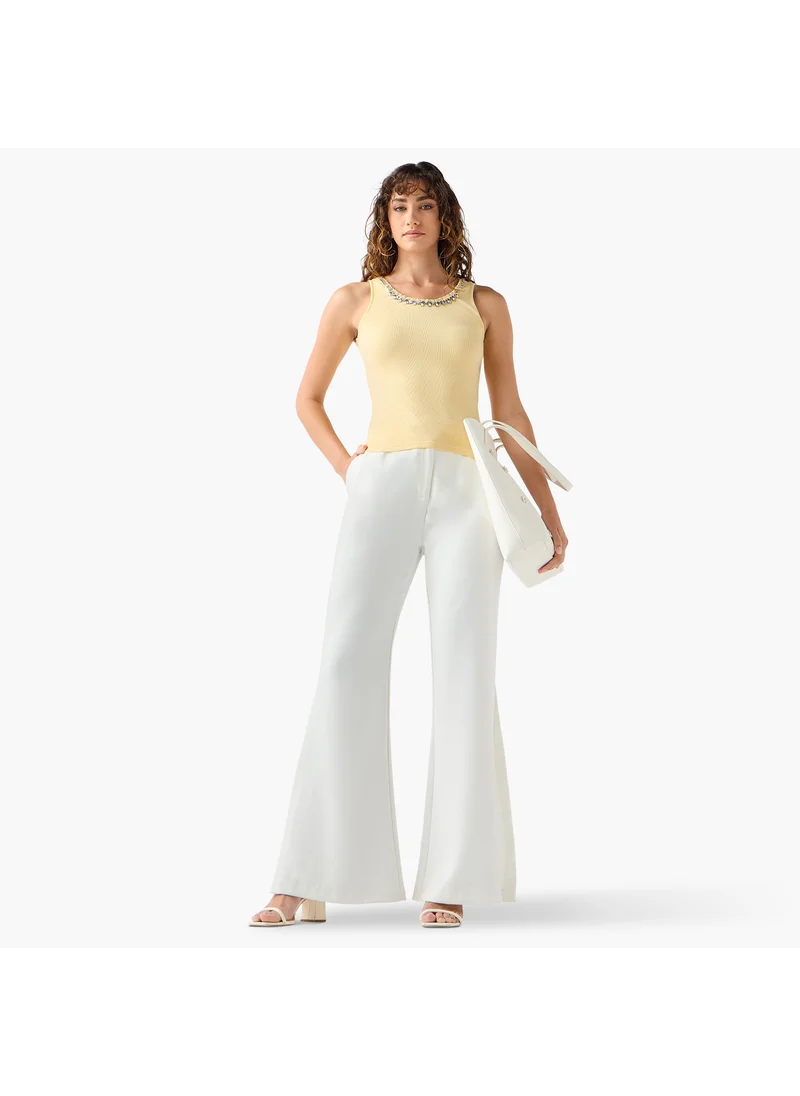 Iconic Embellished Ribbed Tank Top