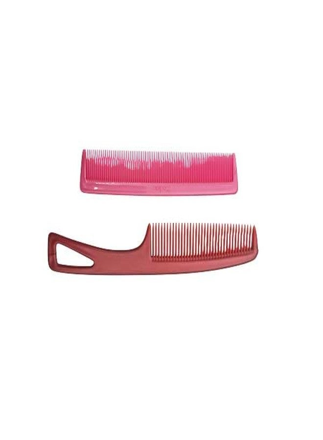 LooKat Professional Hair Combs Set, 4 Pieces Plastic Styling Combs in Purple, Orange, Blue, Green, Wide Tooth and Fine Tooth Detangling Combs - Image 3