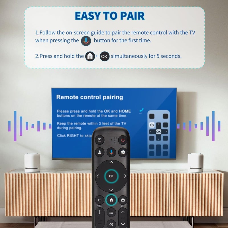 LOUTOC Voice Remote Replacement for TCL Android Smart TVs,RC813 with Google Voice Function - Image 3