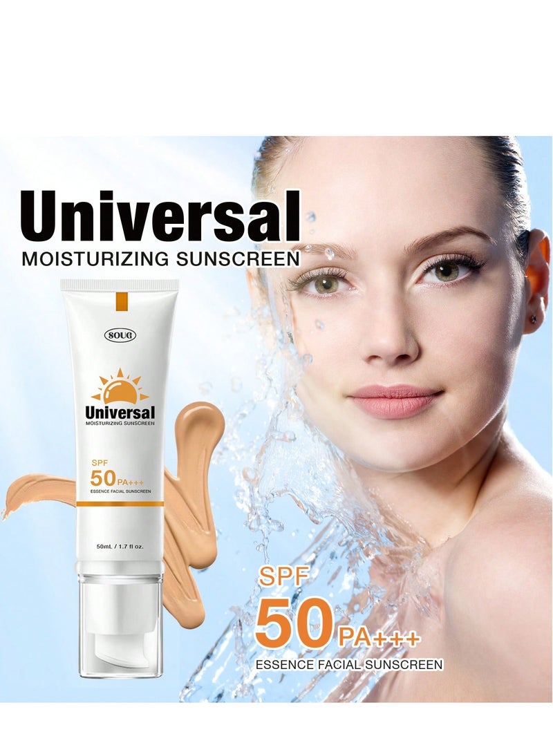 SOUG Sunscreen SPF 50+ PA+++, Glycerin-Hydrolyzed Collagen- Deep Protection, Long-Lasting UV Protection - A Powerful New Sunscreen Experience, Suitable For All Skin Types 50ml - Image 1