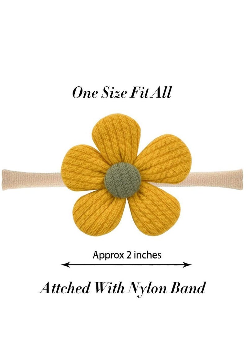 نيبمينينت 10PCS Girls Flower Bow Headbands Nylon Elastic Floral Hair Band Accessories for Newborn Infant Toddlers - Image 4
