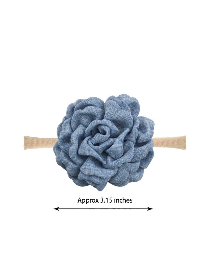 نيبمينينت 10PCS Girls Flower Bow Headbands Nylon Elastic Floral Hair Band Accessories for Newborn Infant Toddlers - Image 2