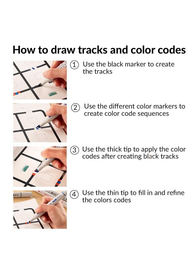 أوزو بوت أقلام تحديد الألوان: مجموعة متنوعة من الألوان للتعليم الجذعي الإبداعي، مثالية للفصول الدراسية والمنزل، تعزز مهارات حل المشكلات والتفكير النقدي، مناسبة للأعمار من 6 سنوات فما فوق، ذات وجهين، عبوة من 5 قطع - Image 4