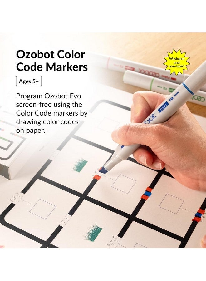 أوزو بوت أقلام تحديد الألوان: مجموعة متنوعة من الألوان للتعليم الجذعي الإبداعي، مثالية للفصول الدراسية والمنزل، تعزز مهارات حل المشكلات والتفكير النقدي، مناسبة للأعمار من 6 سنوات فما فوق، ذات وجهين، عبوة من 5 قطع - Image 2