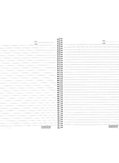 PARTNER 1-Piece A4 Size Spiral Binded Ruled Notebook 100 Sheets Kraft Brown Cover White Sheets  - Image 2