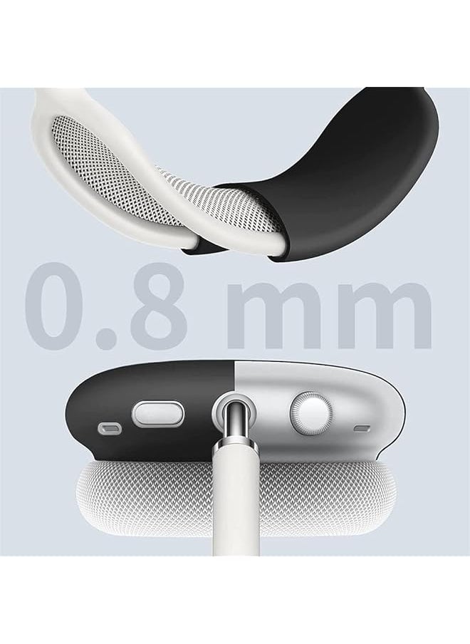 erorex - Silicone Case Cover For Airpods Max Headphones Anti Scratch Ear Cups Cover And Headband Cover For Airpods Max Skin Protector For Airpods Max Headset Protective Accessories Black - Image 1