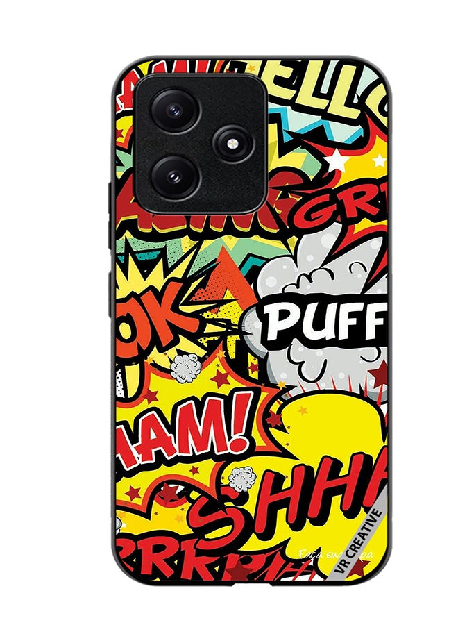 VR CREATIVE Protective Case Cover For Xiaomi Poco M6 Pro 5G Multibrand Stickers Design Multicolour - Image 1