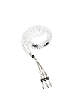 REBUY REBUY Clear Quartz Islamic Tasbih, Natural Stone Misbaha Tasbeeh for Unisex Adults  - Image 1